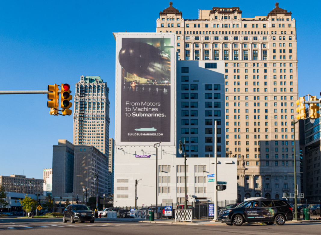 Michigan billboard and car